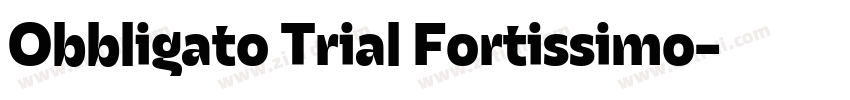 Obbligato Trial Fortissimo字体转换
